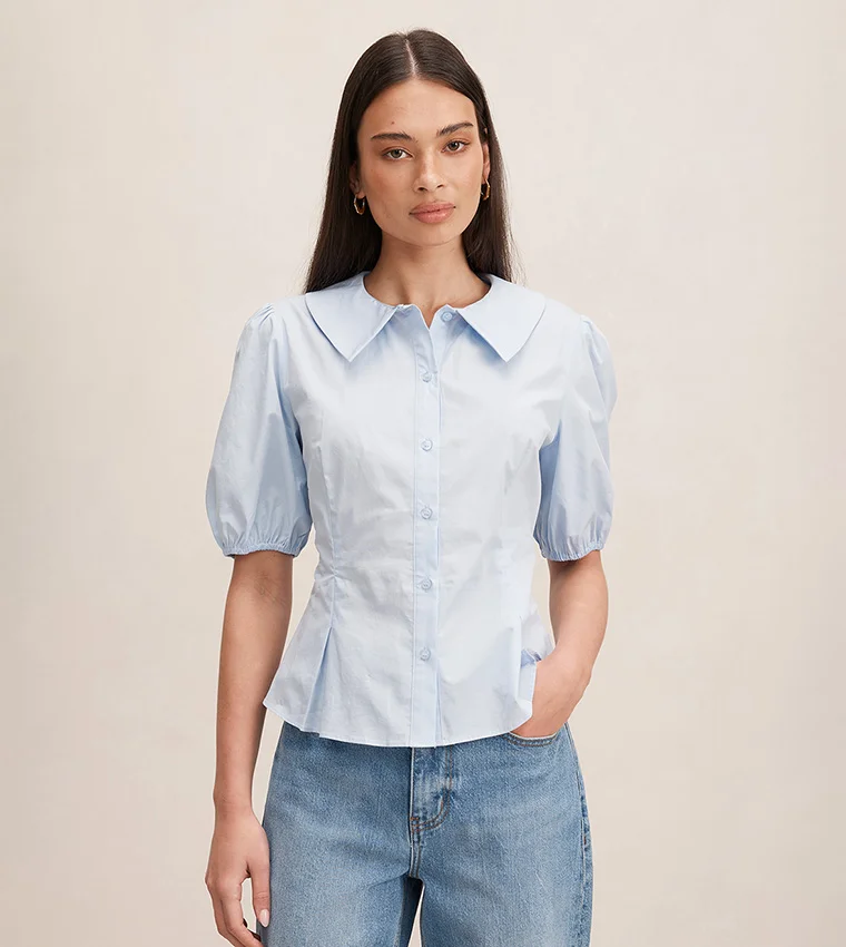 فورايفر نيو Gracie Bubble-Sleeve Shirt