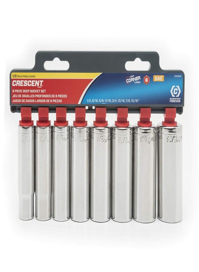 Crescent 8 Pc. 1/2" Drive 6 Point Deep SAE Socket Set - CSAS2N - Image 2