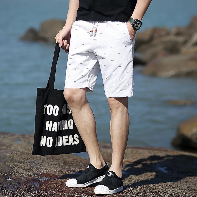 Generic Summer shorts mens five-point pants loose breeches summer mens six-point and a half pants cropped pants tide wholesale Black  - Image 3