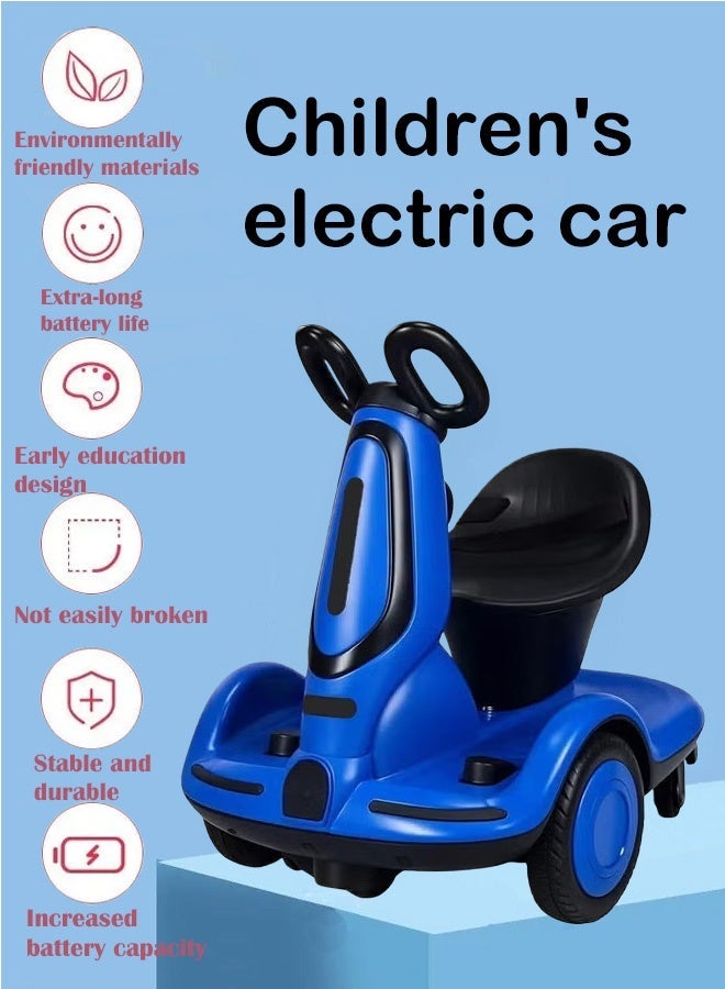 PHISMA Multifunctional electric car for children, four-wheel dual-drive electric car with music and lights, British plug, suitable for boys and girls aged 3-7. - Image 1