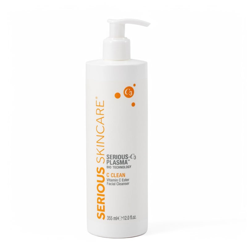 Serious Skincare Hydrating C Clean Facial Cleanser, Gentle Face Wash with Anti-Aging Vitamin C and E, Hydrolyzed Collagen, Botanical Extracts, 12 FL Oz - Image 1