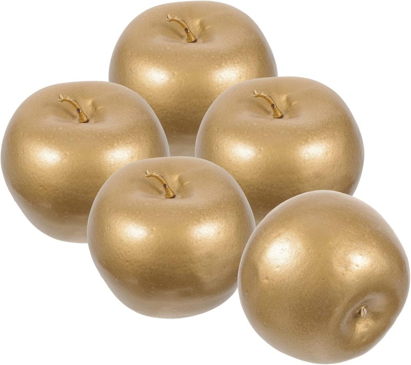 5 قطع من الفواكه الاصطناعية الواقعية للاستخدام في تزيين المنزل، مناسبة لوضعها في وسط الطاولة أثناء تناول الطعام. - Image 1