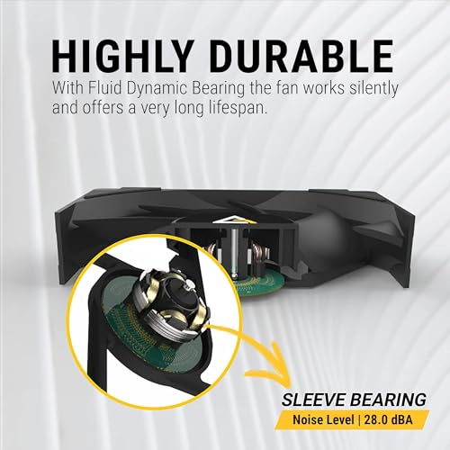 Ant Esports Carbonflow 120mm Case Fan - Black, High Static Pressure, PWM Control, 1300 RPM, 40.0 CFM Airflow - Image 5
