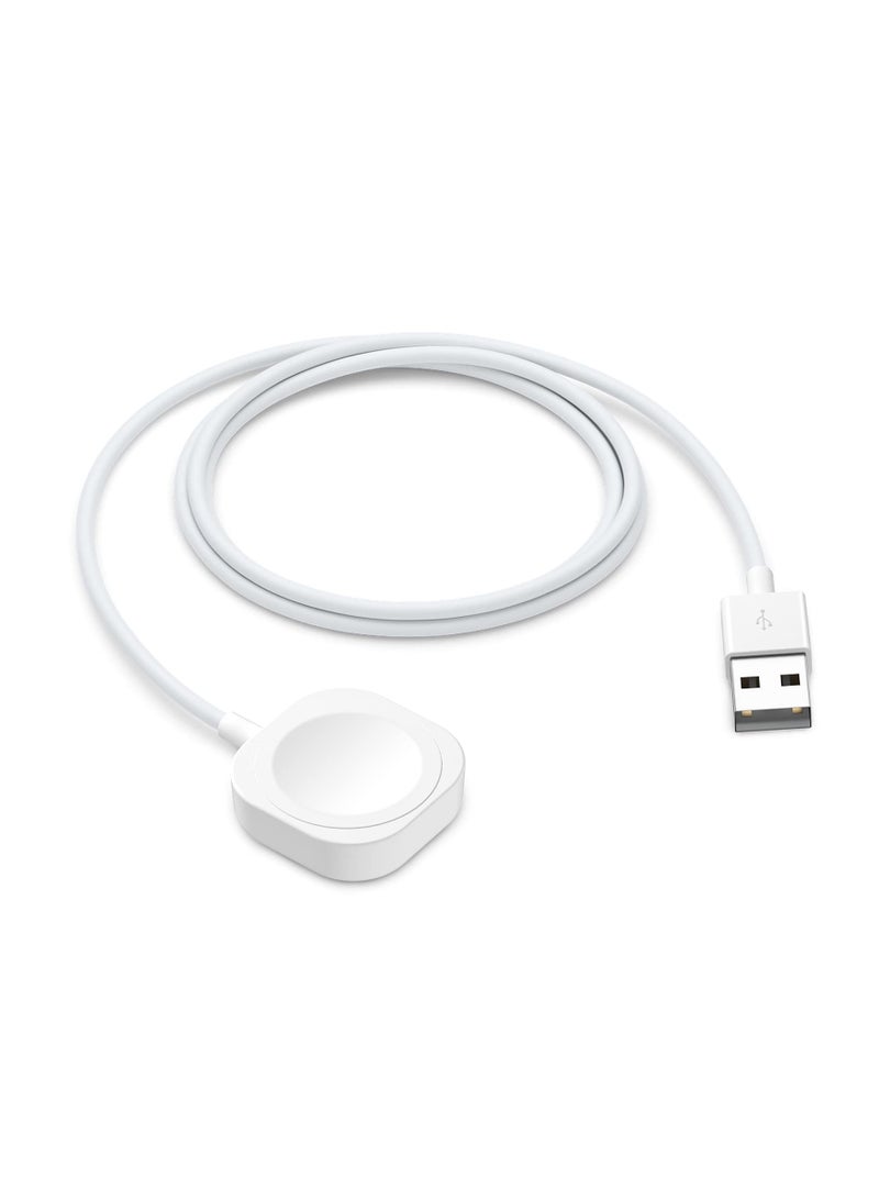 Portable Magnetic Wireless Charger for Apple Watch 1m USB Cable Compatible with Series 9 8 7 6 SE 5 4 3 2 1 - Image 1