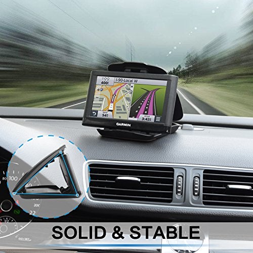 1Zero GPS Dash Mount [Matte Black Dock] for Garmin Nuvi Drive Dezl Drivesmart, Tomtom, Magellan Roadmate, Rand McNally, Navman, Cell Phone - Car Adhesive Non-Slip Dashboard Replacement Holder for Satnav - Image 2
