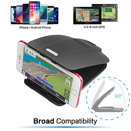 1Zero GPS Dash Mount [Matte Black Dock] for Garmin Nuvi Drive Dezl Drivesmart, Tomtom, Magellan Roadmate, Rand McNally, Navman, Cell Phone - Car Adhesive Non-Slip Dashboard Replacement Holder for Satnav - Image 4