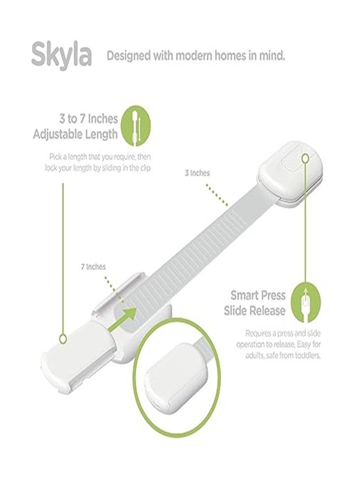 Goolsky Baby Locks (6-Pack) Child Safety Cabinet Proofing - Safe Quick and Easy 3M Adhesive Cabinet Drawer Door Latches No Screws & Magnets Multi-Purpose for Furniture Kitchen Ovens Toilet Seats - Image 3