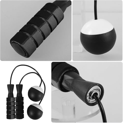 STORE 2508 Store2508 Cordless Skipping Rope with Weighted Balls Tangle Free Ropeless Jump Rope (Black) - Image 3