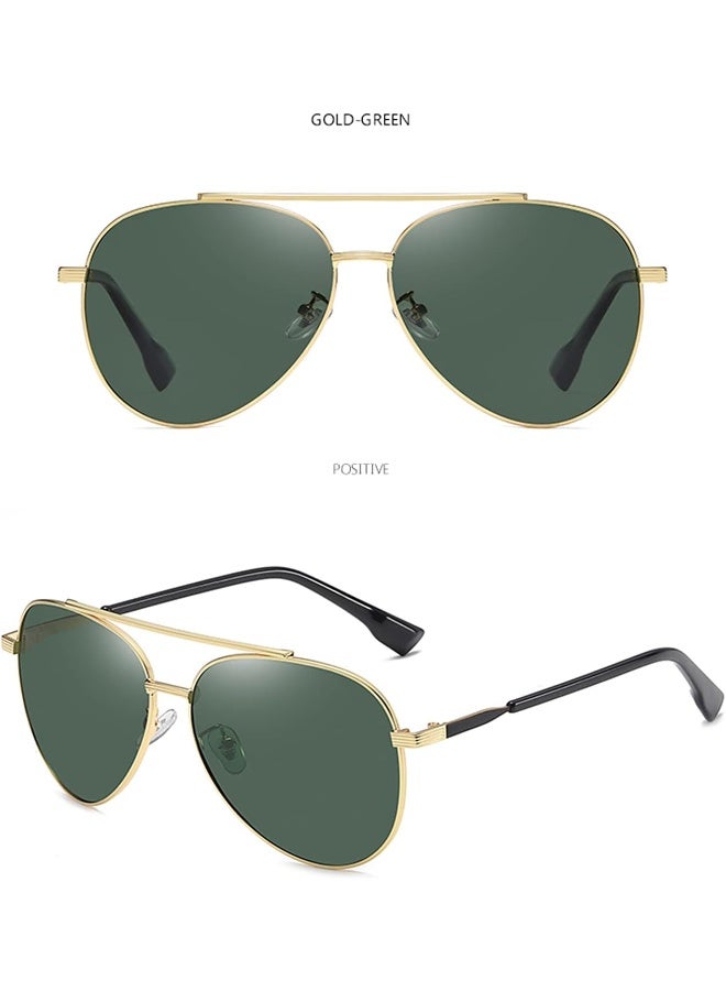 NALANDA NALANDA Men's Polarized Brand Sunglasses With UV400 HD Lens, Outdoor Sport Driving Sun glasses, Classic Retro Designer Style, 100% UV Blocking (Green)- 143mm - Image 2