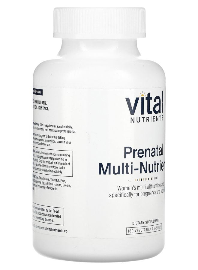 Vital Nutrients Prenatal Multi-Nutrients 180 Vegetarian Capsules - Image 2