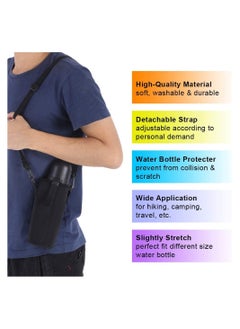 Y&D SYOSI Water Bottle Holder, Pouch Neoprene Carrier Cover Bag, with Shoulder Strap, for Daily Walking Hiking and Other Outdoor Activities (750ml), 3 PCS  - Image 5
