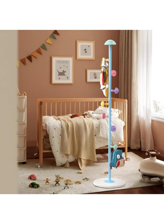 كيتشينو شماعة ملابس معدنية - تصميم مناسب للأطفال لتنظيم الغرف، متينة وأنيقة، تكمل الديكور مع الحفاظ على ملابس الأطفال مرتبة وسهلة الوصول، يبلغ ارتفاعها 1.68 م - Image 2