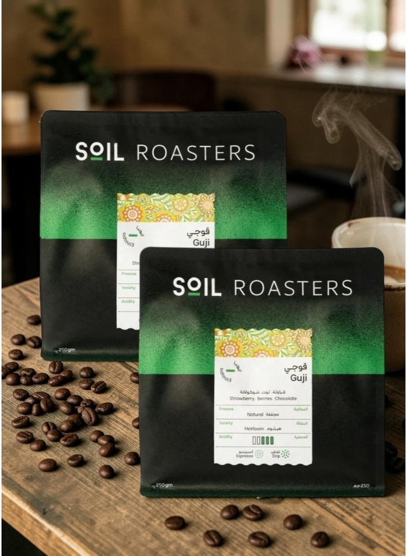SOIL Coffee Bean Eyhiopia Guji 250G Two-Coffee Coffee Bean Set with Non-Ground Roaster  Fits Espresso, Dairy and Drip Coffee - Image 1