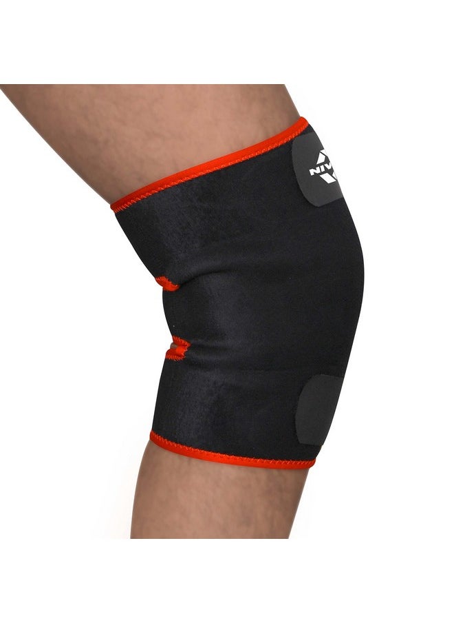 Nivia - Nivia Knee Support for men and women|Knee Brace|Knee Guard |Knee Cap|Knee Wrap|Knee pain relief |Knee Belt|Running|cycling, Gym For Comfort & Adjustable with Velcro, Made of Neoprene Free Size(Black) - Image 1