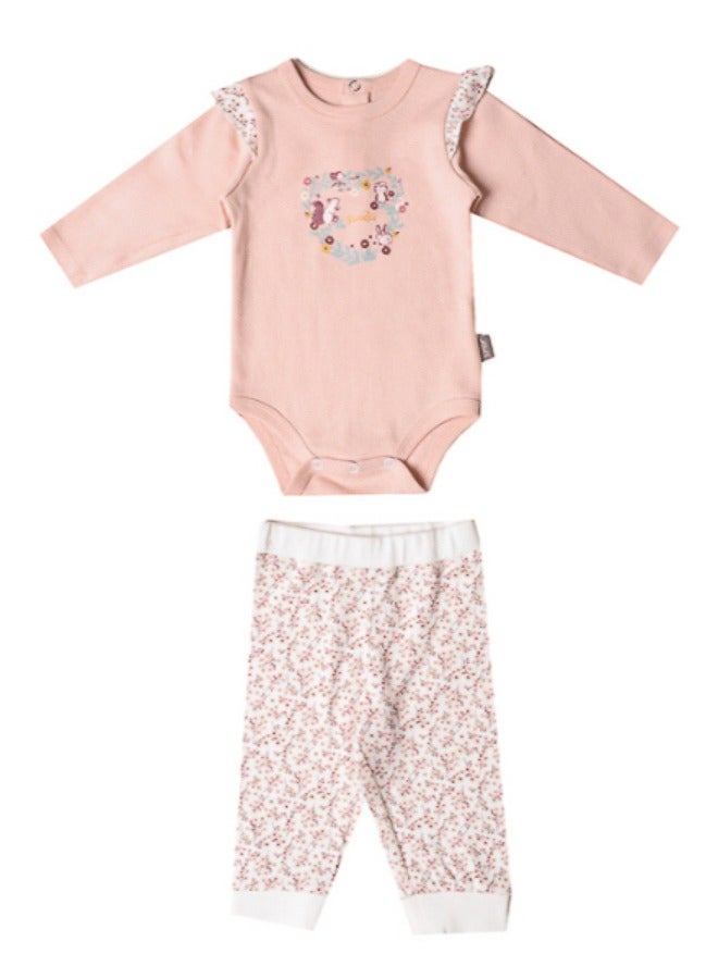 High Quality Cotton Blend and comfy  Set " Bodysuit & Printed Pants "