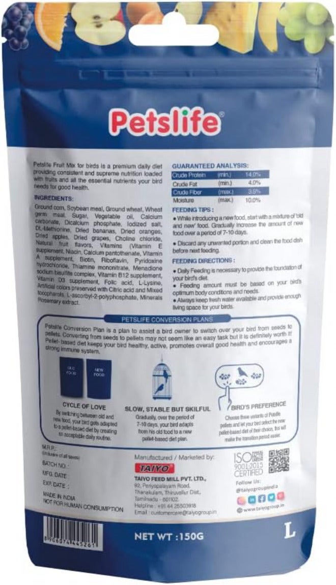 Petslife Fruit Mix Large Bird Food, 150 g - Image 2