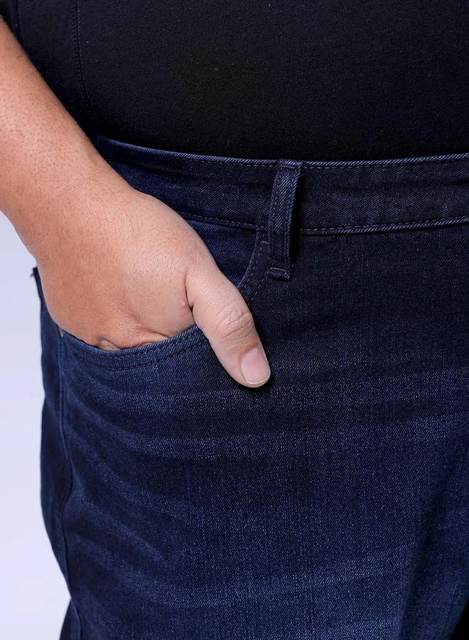 Take Two Blue Plus Size Men Blue Mid-Rise Cargo Jeans By Hardsoda for Men | Best Price UAE