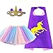 D.Q.Z DQZ Toddlers Super Hero Costumes for Girls SuperheroCapes Rainbow TuTu Princess Dress Up Birthday Gifts for 36 Purple - Image 2