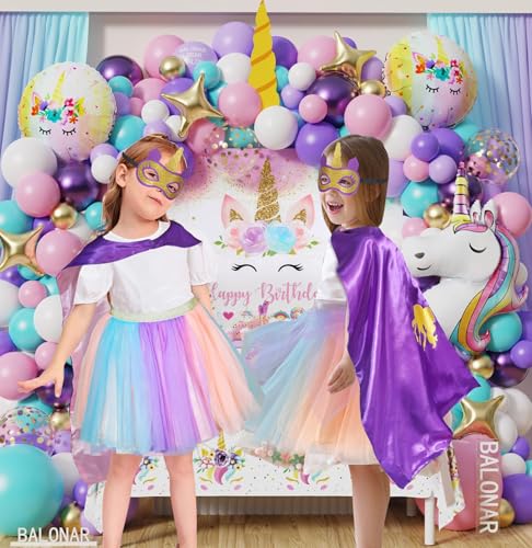 D.Q.Z DQZ Toddlers Super Hero Costumes for Girls SuperheroCapes Rainbow TuTu Princess Dress Up Birthday Gifts for 36 Purple - Image 5