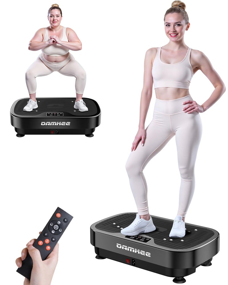DamKee Vibrating Board Exercise Machine, Vibrating Platform for Lymphatic Drainage, 120 Speeds, Upgraded Vibrating Board for Weight Loss, Full Body Workout Equipment, Perfect for Home Fitness (Black) - Image 1