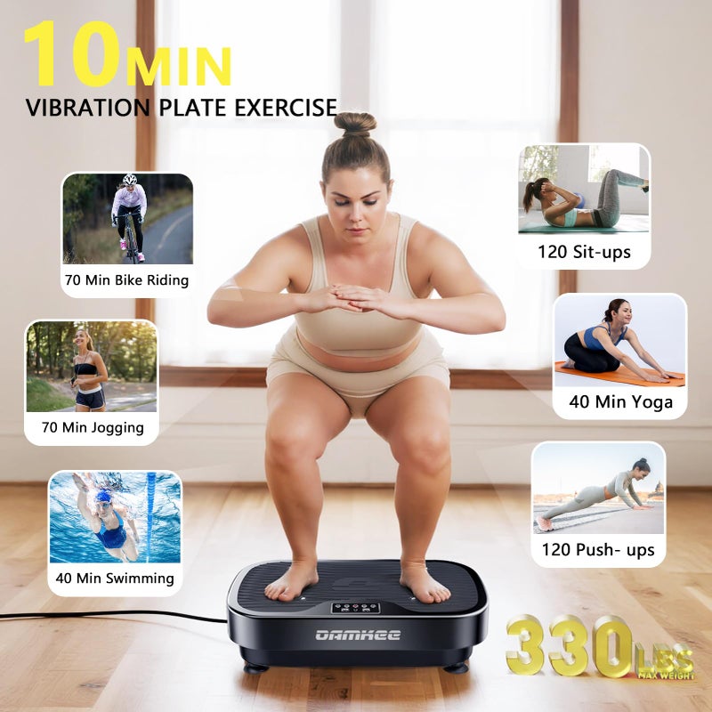 DamKee Vibrating Board Exercise Machine, Vibrating Platform for Lymphatic Drainage, 120 Speeds, Upgraded Vibrating Board for Weight Loss, Full Body Workout Equipment, Perfect for Home Fitness (Black) - Image 3