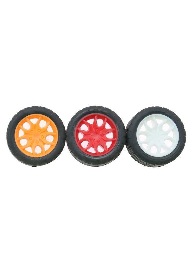 Fine Rubber Wheels Miniature Multi-size Tires Toy Car Wheels DIY Assembled Model Robot Car-Color:162A Rubber Wheel 1  - Image 5
