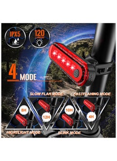 Anmi Rechargeable Bike Lights With Electric Horn, Bicycle Lights For Night Riding, Road Mountain Bike Accessories For Kids Adults - Bike Headlight With Horn And Tail Light  - Image 3