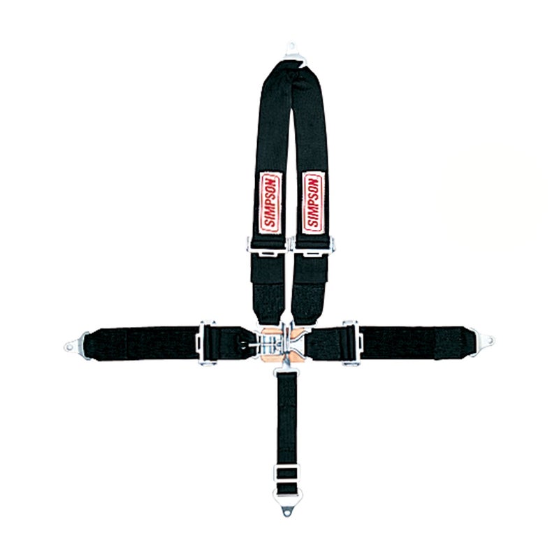 Simpson Racing 29065BK Latch and Link 55 Black Pull Down Boltin Individual 5Point Harness System