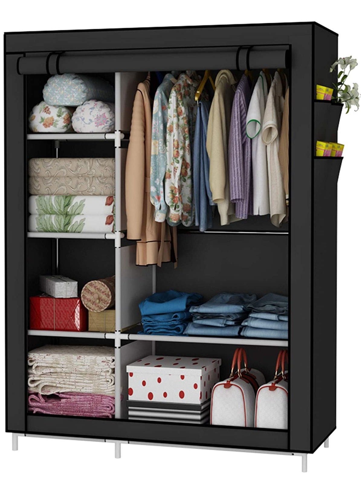 Portable Wardrobe Clothes Storage Organizer Fabric Wardrobe For Clothing 