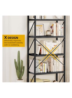 Gogoya 5 Tier Bookshelf Tall Bookcase Shelf Storage Organizer Modern Book Shelf for Bedroom Living Room and Home Office  - Image 5