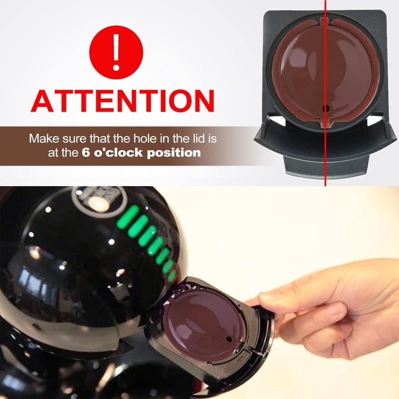 كيباو كبسولات القهوة القابلة لإعادة الاستخدام المتوافقة مع Nescafe Dolce Gusto Machine Coffee Pods 6 Pack (2 * Black + 2 * Brown + 2 * Purple) - Image 4