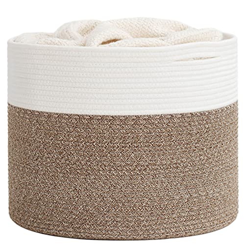 Goodpick Large Cotton Rope Basket Blanket Basket Living Room 158x158x138 Baby Toy Storage Woven Storage Nursery Bin