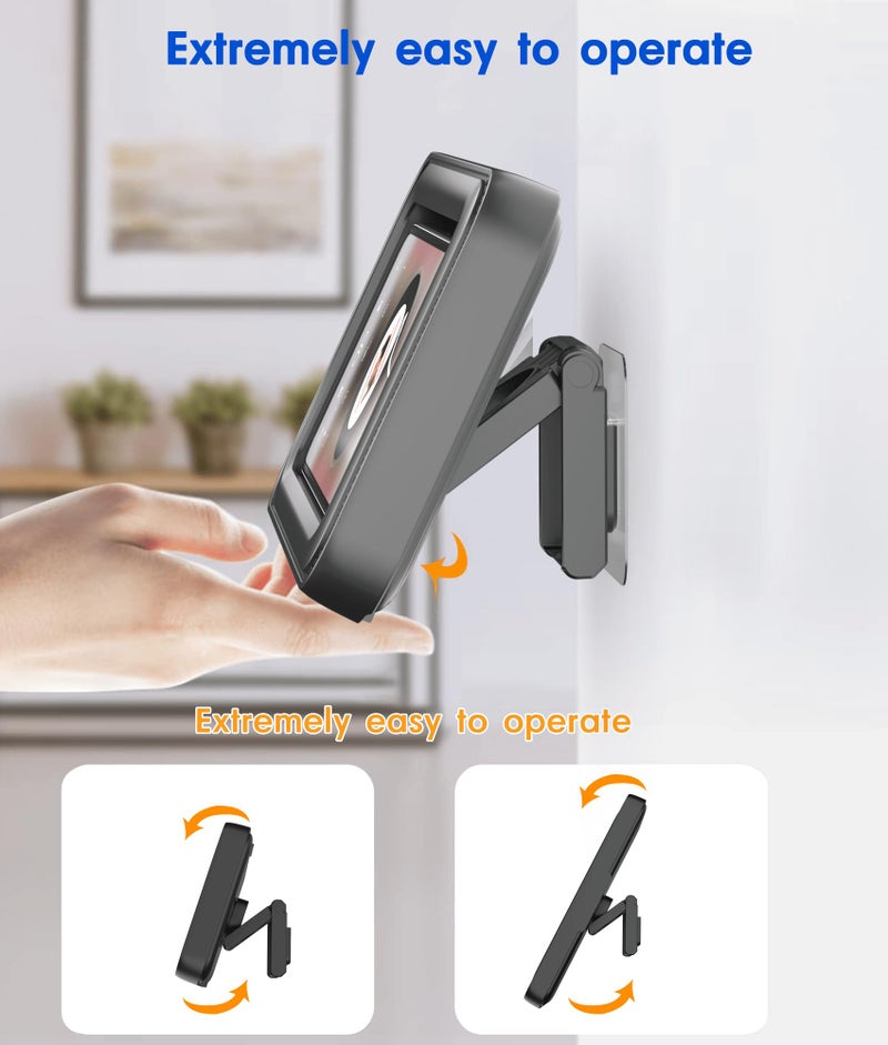Mistriddle Waterproof Shower Phone Holder with 360Â° Rotation, Angle Adjustable, Enhanced Sound Quality, Wall Mounted Phone Holder for Bathroom Mirror Bathtub Kitchen, Up to 7 Inch (Black) - Image 5