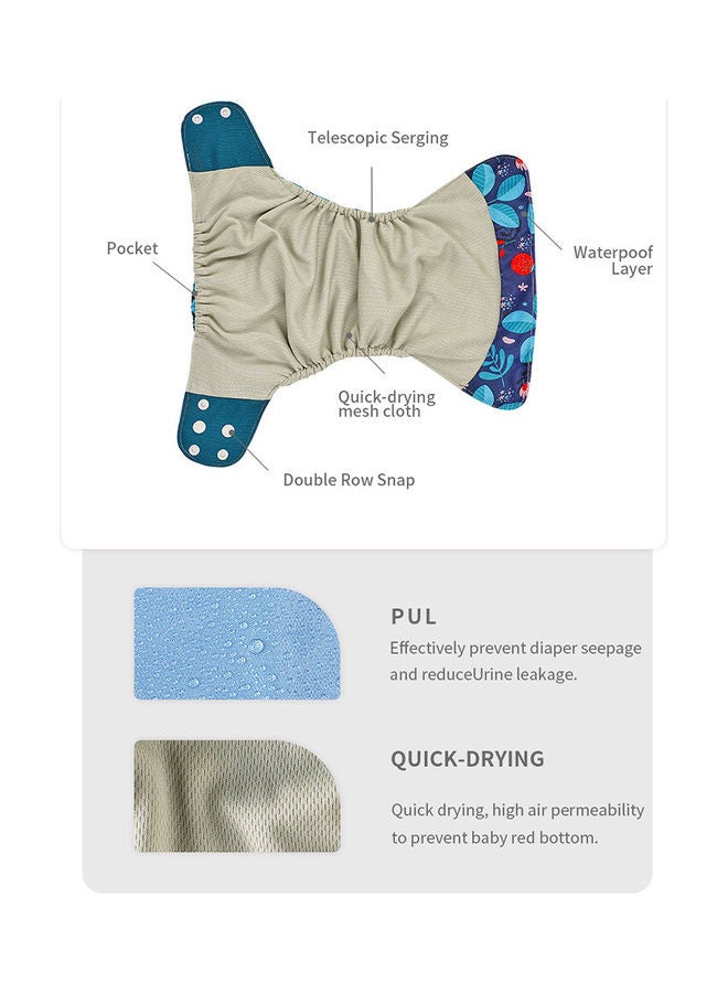 Loquat Pack Of 4 Washable Reusable Baby Cloth Diaper - Image 3