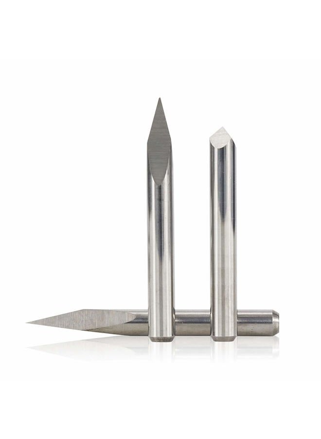 IDGGDI 10pcs CNC Router V Bits, 3 Edge Pyramid Engraving, 1/8" Shank CNC 3D Milling Cutter| 20/30/45/60/90 Degrees, 0.1mm Tip (10pcs CNC Router V Bits) - Image 4