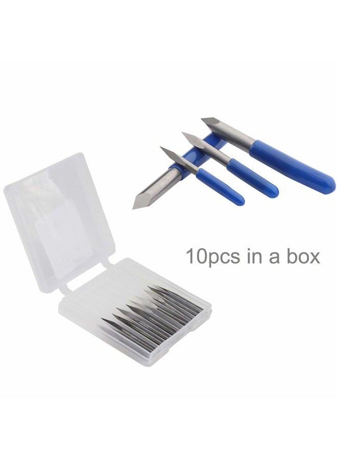 IDGGDI 10pcs CNC Router V Bits, 3 Edge Pyramid Engraving, 1/8" Shank CNC 3D Milling Cutter| 20/30/45/60/90 Degrees, 0.1mm Tip (10pcs CNC Router V Bits) - Image 3