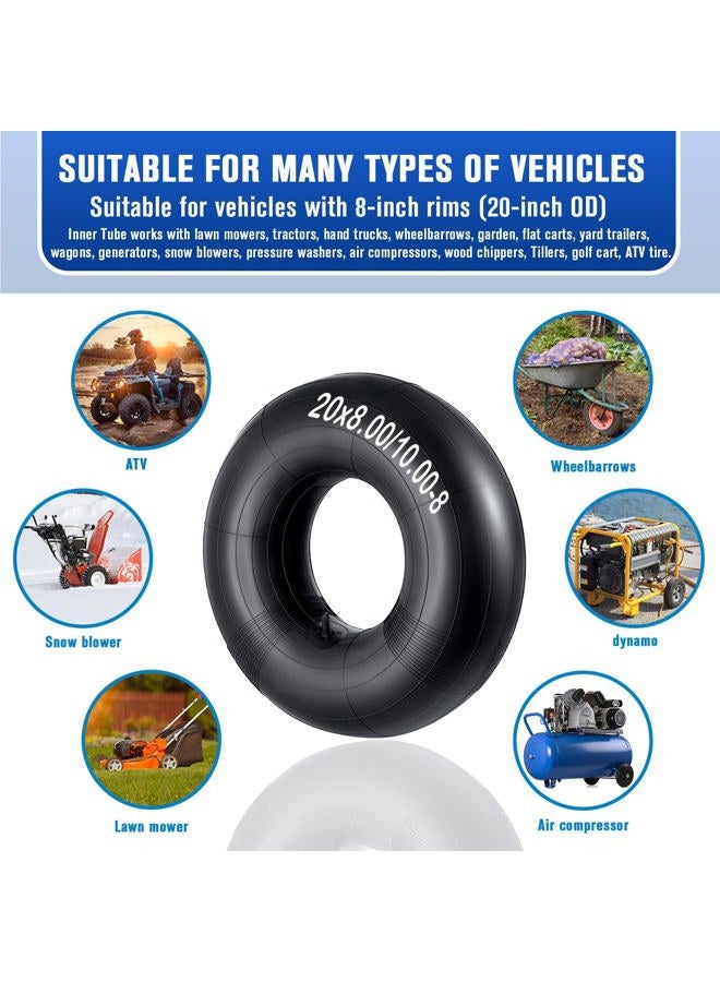 MTAW XEK NAKAO 20x10-8,20x8-8,20x10.00-8,20x8.00-8 Premium Replacement Tire Inner Tubes(2 Packs)，for Riding Mower Lawn Tractor Snow Blower Golf Cart Garden Trailer,with TR13 Straight Valve Stem, - Image 2