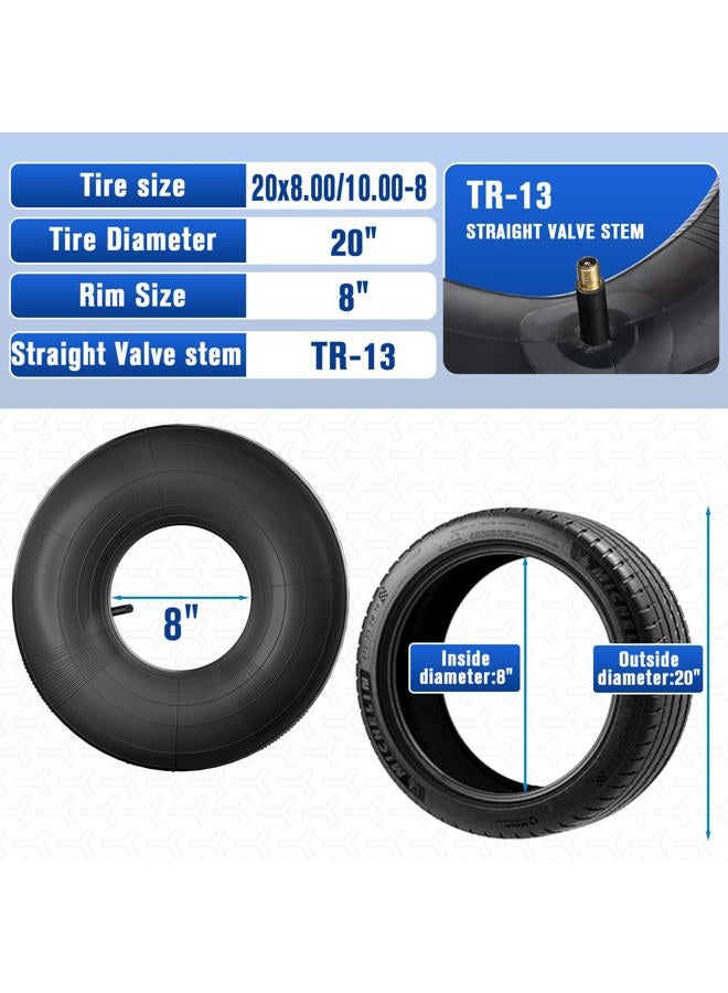 MTAW XEK NAKAO 20x10-8,20x8-8,20x10.00-8,20x8.00-8 Premium Replacement Tire Inner Tubes(2 Packs)，for Riding Mower Lawn Tractor Snow Blower Golf Cart Garden Trailer,with TR13 Straight Valve Stem, - Image 4