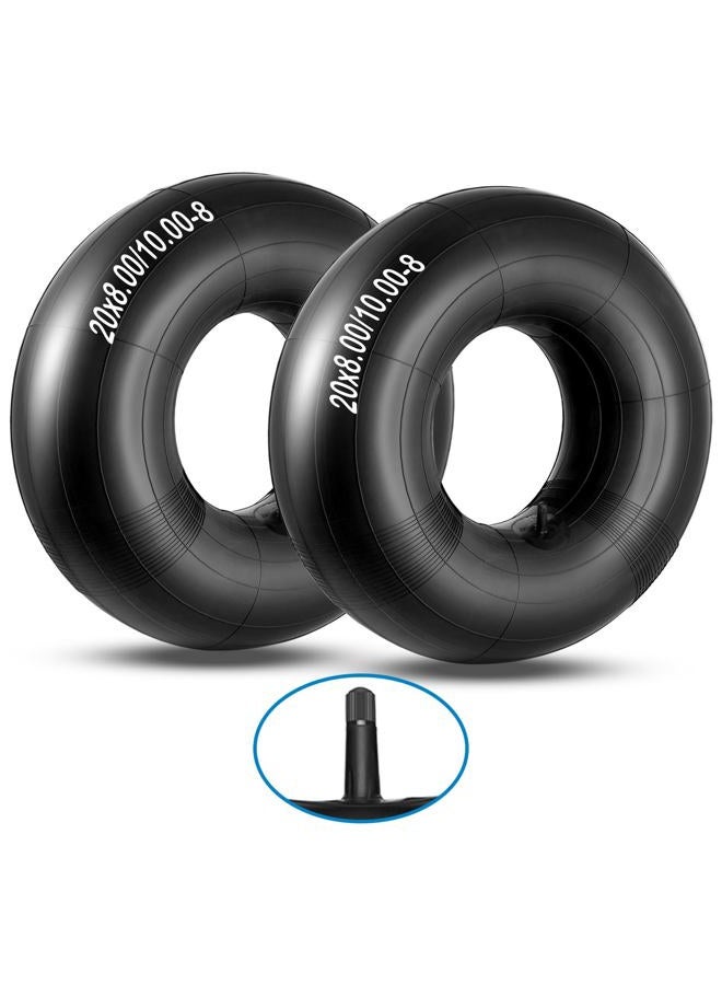MTAW XEK NAKAO 20x10-8,20x8-8,20x10.00-8,20x8.00-8 Premium Replacement Tire Inner Tubes(2 Packs)，for Riding Mower Lawn Tractor Snow Blower Golf Cart Garden Trailer,with TR13 Straight Valve Stem, - Image 1