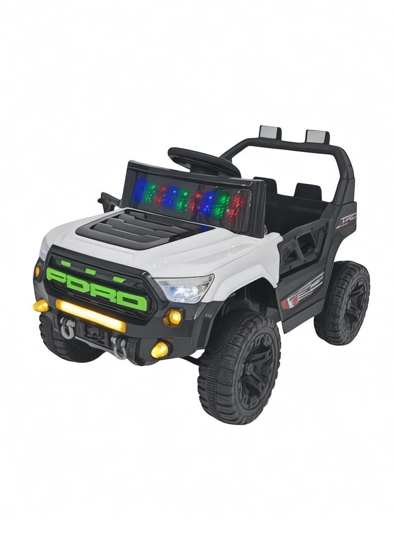 كيوت نينوز سيارة كهربائية للأطفال بمحركين وبطارية 12 فولت مع أبواب قابلة للفتح، إضاءات، وضعية الهزاز، موسيقى، ريموت تحكم لتجربة قيادة ممتعة وآمنة