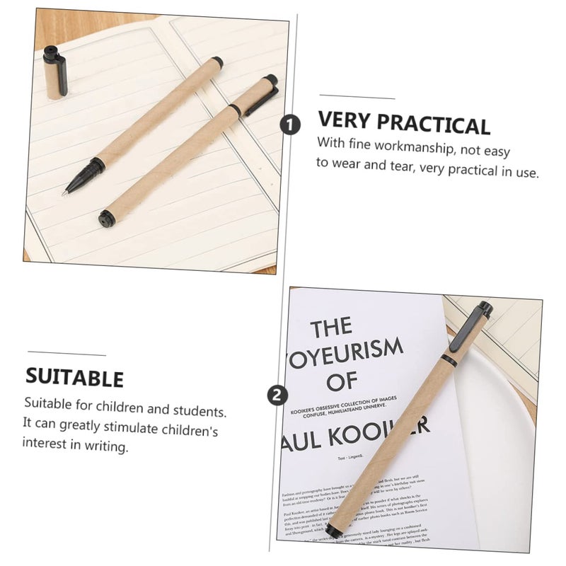 12 Pack Kraft Paper Gel Pens Smooth Writing For School Office Home Use - Image 4