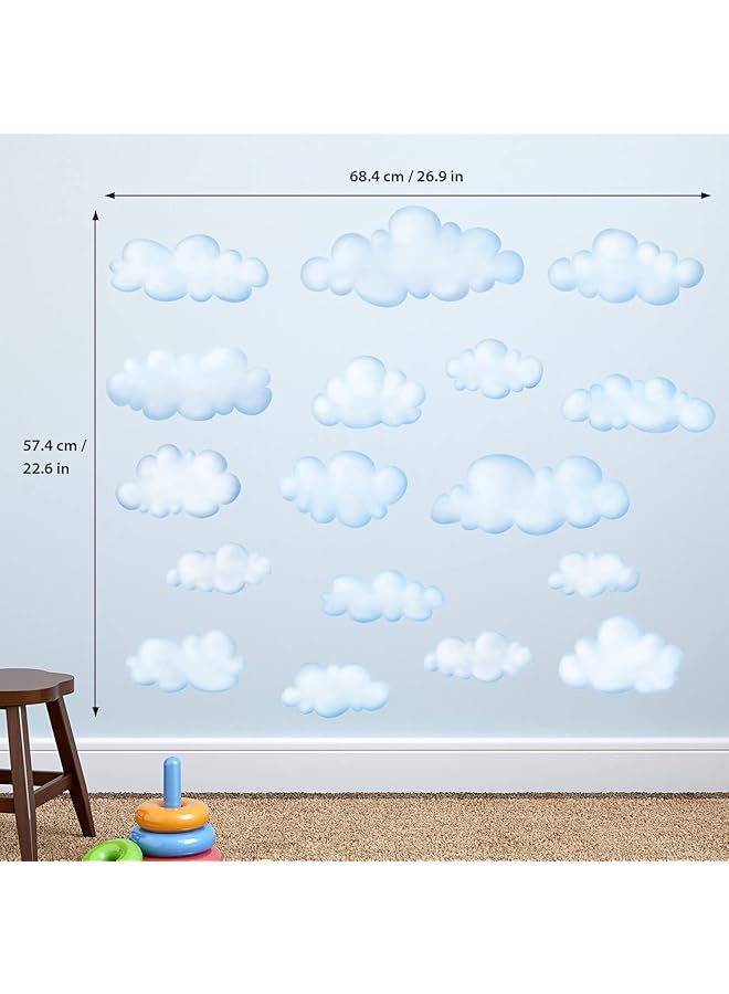 ديكو وال ملصقات حائط للأطفال على شكل غيوم Ds 8030، ملصقات حائط قابلة للإزالة وقابلة للتقشير واللصق، مناسبة للأطفال في غرف نوم الأطفال وغرف المعيشة الصغيرة - Image 5