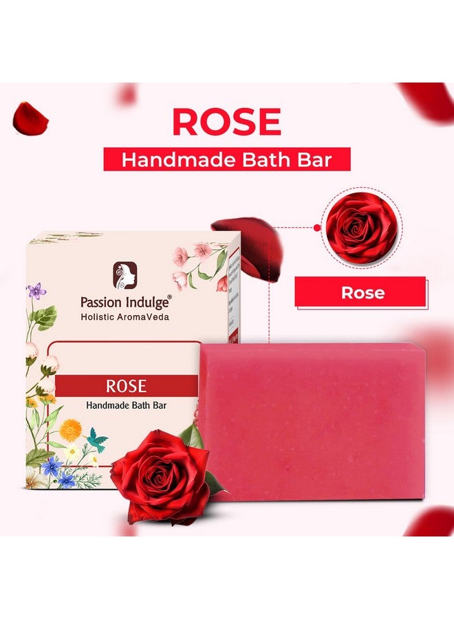 Passion Indulge Handmade Rose Bath Soap- 100% Natural & Vegan | Hydrating & Glowing | Enriched with Essential Oils | Paraben-Free & Sulfate-Free | 100g - Image 3