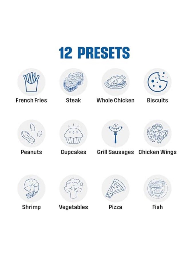 Westinghouse قلاية هوائية مزدوجة الطبقات 11 لتر 5.5 لتر + 5.5 لتر مع منطقة طهي مزدوجة شاشة قابلة للطي 12 إعدادات 2800 واط - قابس BS إصدار الإمارات - ضمان 2 سنوات - Image 5