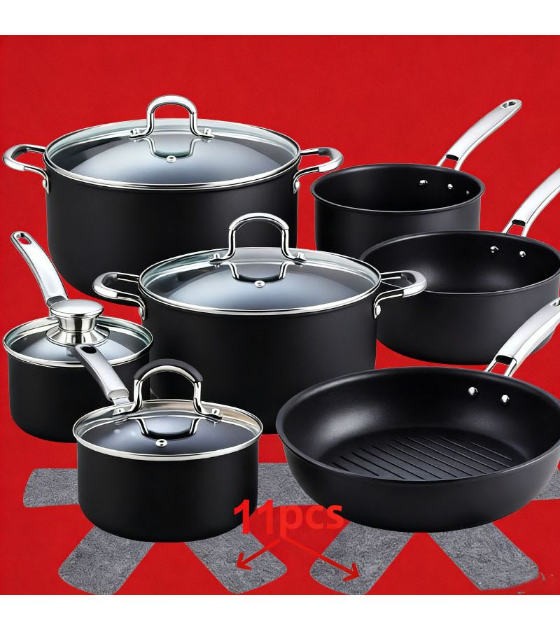 11pcs Grey Felt Pot and Pan Protective Pads Non Stick Scratch Resistant Heat Proof Kitchen Cookware Organizer - Image 2