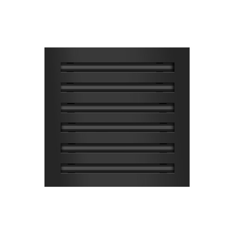 غطاء فتحة تكييف هواء حديث 12x12 من BUILDMART، غطاء فتحة هواء زخرفي أسود، مشعب خطي قياسي للتسجيل لشبكات السقف والجدران والأرضيات، تكساس بيلدمارت