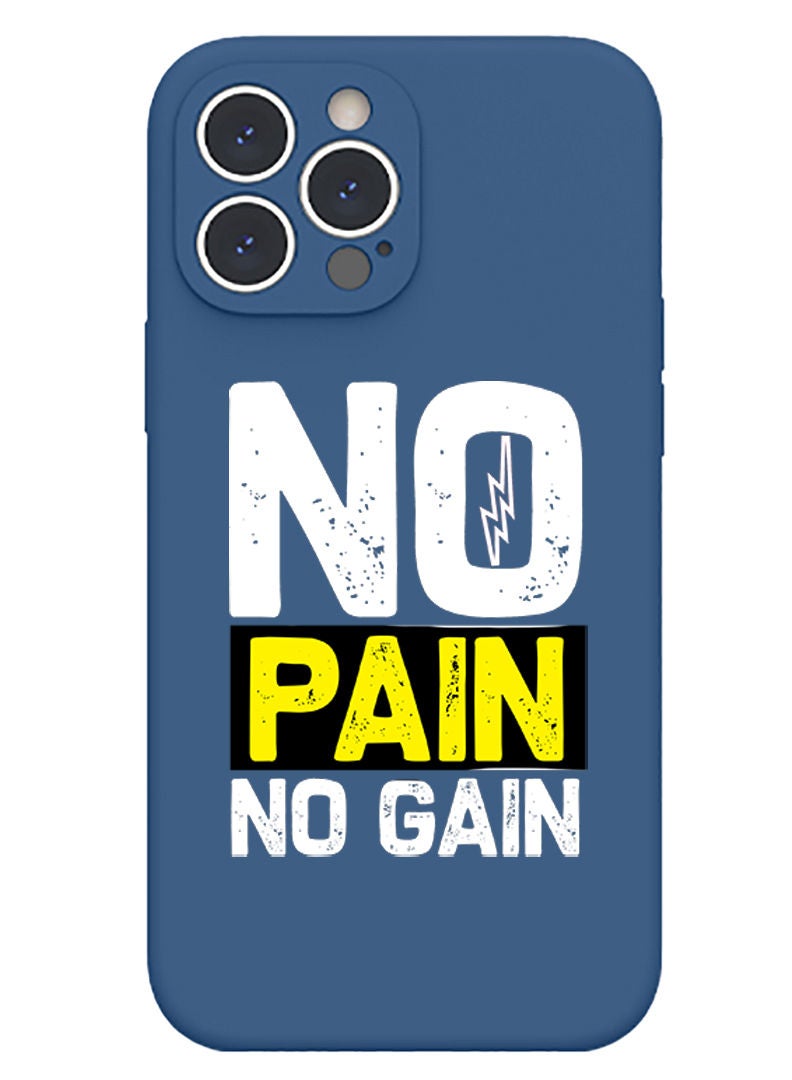 Theodor Protective Slim Fit Case Liquid Silicone Cover with Full Body Protection Anti-Scratch Shockproof Case For iPhone 13 Pro Max Blue  - No Plastic - Image 1