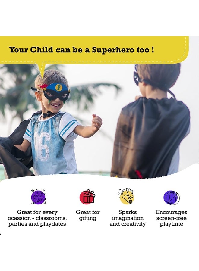 jackinthebox Superhero DIY Costume Art and Craft Kit | Make a Cape, Mask and Cuffs | Best Gift for Boys Ages 5 6 7 8 Years | 3 Craft Projects in 1 Box - Image 2