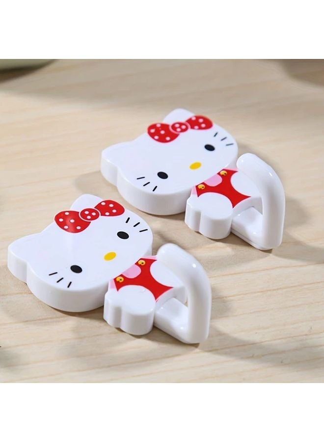 2pcs Kuromi A Self Adhesive Wall Hooks Strong Nail Free Multi Functional for Bathroom Kitchen - Image 3