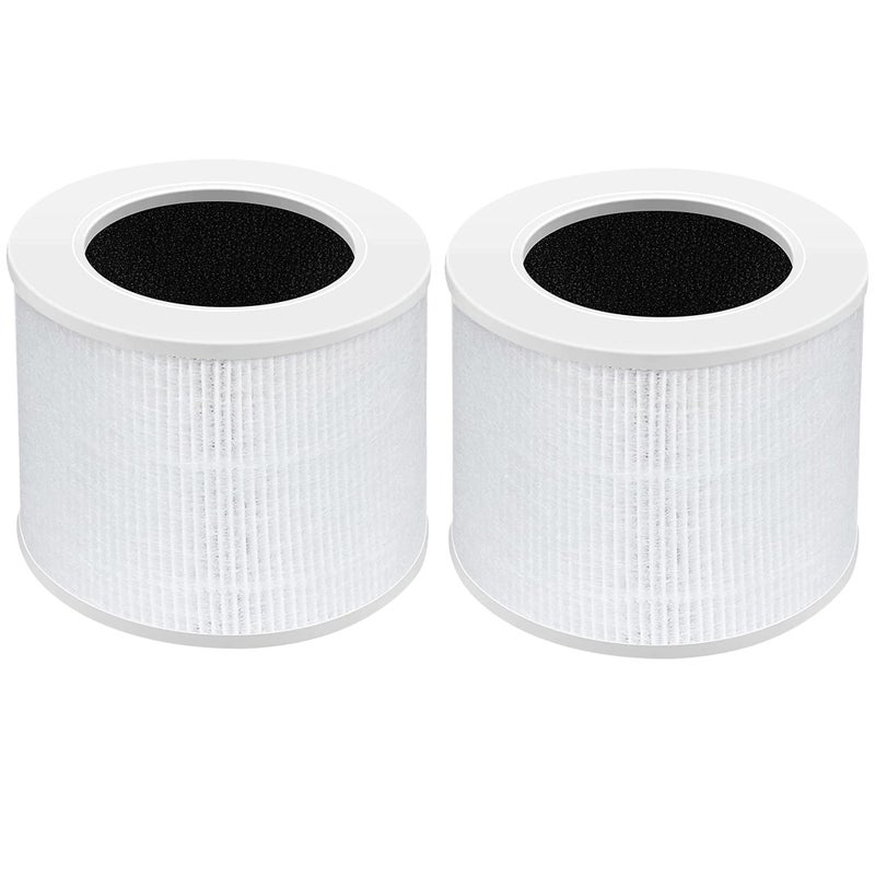 Fette Filter  Core MiniRF True Hepa H13 Replacement Filter Compatiable with Core Mini Air Purifier 3 Stage Filtration True Hepa Activated Carbon and PreFilter Part  Core MiniRF 2pack